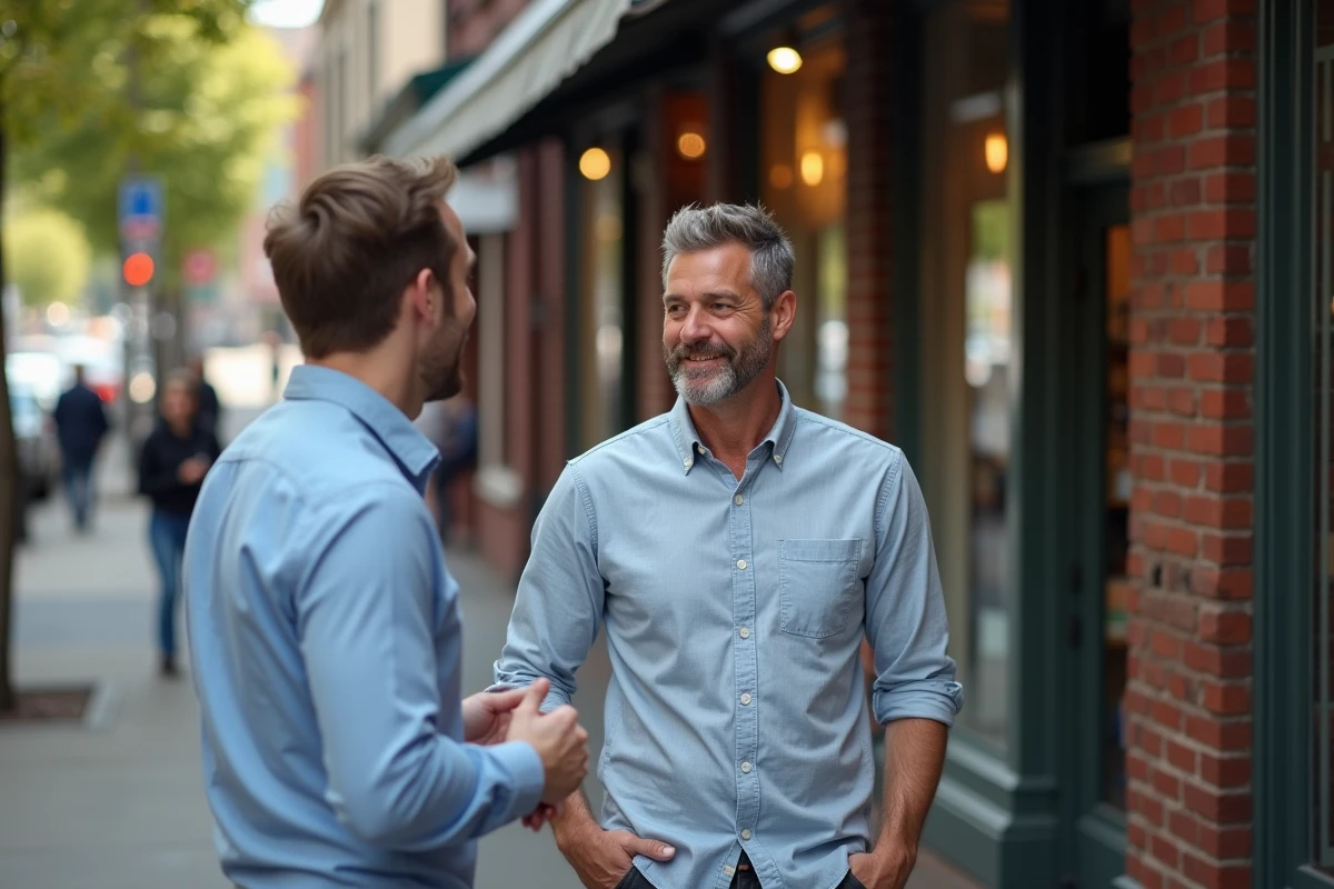 Propriétaire de boutique discutant stratégie avec un consultant
